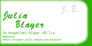 julia blayer business card